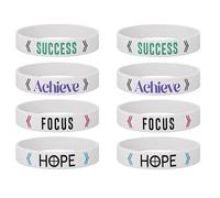 ChungLong0593 Motivational Silicone Inspirational Quote Bracelets Focus Hope Inspirational Christian Bible Bracelet for Women Men, M, Silicone, no gemstone