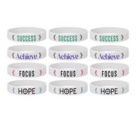 ChungLong0593 Motivational Silicone Inspirational Quote Bracelets Focus Hope Inspirational Christian Bible Bracelet for Women Men, M, Silicone, no gemstone