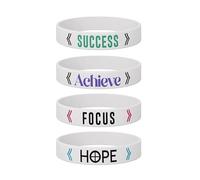 ChungLong0593 Motivational Silicone Inspirational Quote Bracelets Focus Hope Inspirational Christian Bible Bracelet for Women Men, M, Silicone, no gemstone