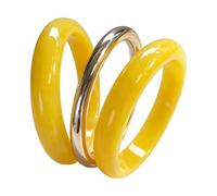 ChungLong0593 Stackable Bangle Set for Women - 3 Pcs Resin & Gold Plated Metal Chunky Bracelets, Boho Statement Fashion Jewelry, Multiple Color Options for Daily Wear, Party & Gift, One Size, Resin