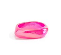 ChungLong0593 Women's Wide Iridescent Acrylic Bangle Bracelet - Multi-Color Chunky Resin Statement Jewelry, Trendy Fashion Accessory for Daily & Party Wear, One Size, Wood, no gemstone