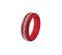 ChungLong0593 Wooden Bangle Bracelet for Women - Crystal Rhinestone Inlaid Chunky Wood Bracelet, Boho Vintage Stackable Jewelry for Daily Wear