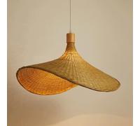 CHUNGYANG Bamboo Woven Pendant Lamp Chinese Style Tea Room Pendant Lamp Southeast Asian Staircase Hanging Ceiling Lights Natural Bamboo Art Chandelier Hand Woven Hanging Lights for Restaurant Cafe