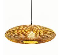 CHUNGYANG Bamboo Woven Pendant Lights, Chinese Restaurant Decorative Lighting, Dining Table Bar Commercial Hanging Chandelier, E26 Screw Retro Home Ceiling Light Fixtures, for Kitchen Island