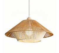 CHUNGYANG Japanese Style Restaurant Pendant Lights, Retro Creative Hemp Rope And Rattan Chandelier, Lobby Bar Ambient Lighting, E26 Screw Living Room Study Room Hanging Lamps, For Kitchen Dining Table