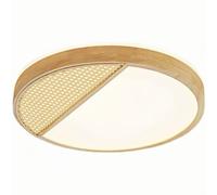 CHUNGYANG Living Room Round Ceiling Lamp, Wooden Art Simple Close To Ceiling Light Fixtures, Chinese Style Bedroom Study LED Saving Ceiling Lighting, For Restaurant, Office, Hallway, Kitchen 3000-6000