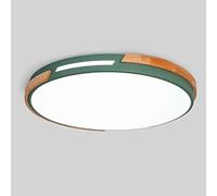 CHUNGYANG Modern LED Ceiling Light, Minimalist Wood Flush Mount Ceiling Light Fixture, 3000k / 4000k / 6500k Circle Lighting Lamp for Bedroom Living Room Dining Room Laundry