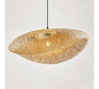 CHUNGYANG Natural Bamboo Pendant Light Fixture Creative Teahouse Restaurant Hanging Lamp Hand Woven Bamboo Island Entryway Foyer Pendant Lamp Country Style Bamboo Wicker Lampshade Lighting Fixture