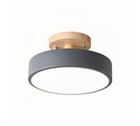 CHUNGYANG Nordic Entrance Corridor Ceiling Lamp, 11.8in Colorful Macarons Balcony Ceiling Light, Wood Round Cloakroom Study Flat Ceiling Lighting, 3000-6000K Infinite Dimming Ceiling Lights Fixtures