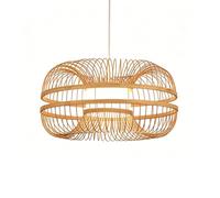 CHUNGYANG Pendant Light For Restaurant Creative Chinese-style Bamboo Woven Indoor Decorative Light For Guesthouse Entryway Hollow Out Bamboo Lampshade Dining Living Room Lamp Fixture Adjustable Height