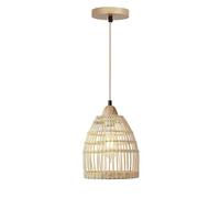 CHUNGYANG Rattan Pendant Light For Entryway Farmhouse Rustic Hanging Light Hand-Woven Rattan Chandelier Wabi Sabi Wind Decorative Light For Restaurants Bars Bedroom Studies Tea Rooms Natural Materials