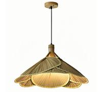 CHUNGYANG Southeast Asian Bamboo Pendant Lights, Restaurant Bamboo Art Chandelier, Handmade Woven Vintage Hanging Lamp, Bedroom Living Room Ceiling Lighting Fixtures, for Kitchen Island Villa Hotel