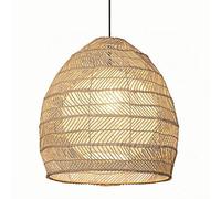 CHUNGYANG Southeast Asian Rattan Pendant Lights, Countryside Restaurant Balcony Hanging Lamp, Creative Handmade Wicker Lampshades, Villa Farmhouse Ceiling Lighting Fixture, for Kitchen Dining Table