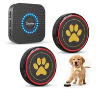 ChunHee Dog Door Bell for Potty Training - Wireless Doggie Doorbell to Go Outside, 1.6in Touch Surface, Easy for Puppy & Adult Dogs, IP55 Waterproof, 500FT Range, 55 Ringtones, Adjustable Volume