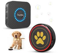 ChunHee Dog Door Bell for Potty Training - Wireless Doggie Doorbell to Go Outside, 1.6in Touch Surface, Easy for Puppy & Adult Dogs, IP55 Waterproof, 500FT Range, 55 Ringtones, Adjustable Volume