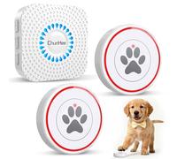 ChunHee Dog Door Bell for Potty Training - Wireless Doggie Doorbell to Go Outside, 1.6in Touch Surface, Easy for Puppy & Adult Dogs, IP55 Waterproof, 500FT Range, 55 Ringtones, Adjustable Volume