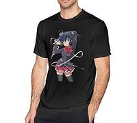 Chunibyo Rikka Takanashi Love Black T-Shirt Printed Tee Graphic Top for Men Shirt S