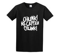 Chunk ! No Captain Chunk Story T-Shirt Man's Fashion Black Unisex Tees S