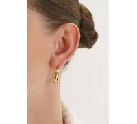 Chunky 14K Gold Oval Hoop Earrings Elk & Bloom Gold One Size