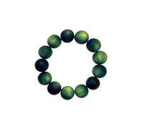 Chunky 16mm Resin Matt Cat Eye Bead Bracelet, Boho Stackable Stretchy Beaded Statement Bracelet Summer Holiday Beach Jewellery for Women Men Vacation Accessory