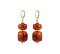 Chunky Acrylic Beaded Earrings for Women Summer Beach Jewelry, L, Resin, No Gemstone