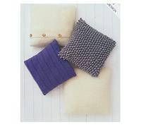 Chunky & Aran Yarn Knitting Pattern - Easy Knit Design Cushion Covers (UKHKA 144)