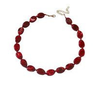 Chunky Beaded Choker Statement Necklace for Women - Acrylic Large Oval Waterdrop Geometric Beads Adjustable Chain Link Collar Strand Necklaces Exaggerated Boho Vacation Beach Jewelry Wedding Party