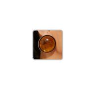 Chunky Big Brown Earring for Women Dainty Amber Resin Earrings Statement Round Stud Earrings Vintage Wedding Prom Fashion Accessories Jewelry, L, Resin, No Gemstone