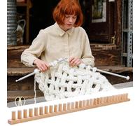 Chunky Blanket Looms,Hand Blanket Knitting Frame Board,Wooden Crochet Frame,Portable Sturdy Beginner Friendly Hand Knitting