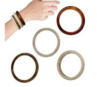 Chunky Bracelets - 4 Pieces Acrylic Bracelets | Women's Jewellery Bracelet for Everyday Commuting Birthdays Holidays Travel Workplace Date Meeting