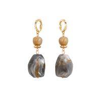 Chunky Brown Statement Earrings for Women Gray Amber Resin Earrings Vintage Irregular Dangle Acrylic Earring Boho Statement Geometric Jewelry