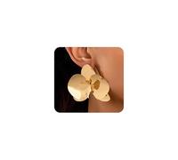 Chunky Butterfly Orchid Stud Earrings for Women,Bohemian Exaggerated Geometric Flower Statement Earrings,Fashion Prom Costume Accessories Jewelry Gift, L, Alloy Steel, No Gemstone