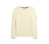 Chunky cable knit jumper women Superdry Blanc L