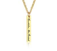 Chunky Chain Necklace, Stainless Steel Chain Cable Stainless Steel Vertical Pendant Still She Persists Design Promise Necklace for Women