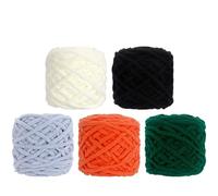 Chunky Chenille Yarn 5Pcs Chunky Chenille Yarn (95g/3.35oz), Worsted for DIY Crocheting Hand Knitting Blanket, Sweater Shawl Scarf Gloves(ZH3-5Pcs-1Set)