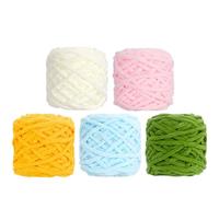 Chunky Chenille Yarn 5Pcs Chunky Chenille Yarn (95g/3.35oz), Worsted for DIY Crocheting Hand Knitting Blanket, Sweater Shawl Scarf Gloves(ZH1-5Pcs-1Set)
