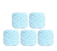 Chunky Chenille Yarn 5Pcs Chunky Chenille Yarn (95g/3.35oz), Worsted for DIY Crocheting Hand Knitting Blanket, Sweater Shawl Scarf Gloves(N6-5Pcs-1Set)