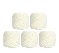 Chunky Chenille Yarn 5Pcs Chunky Chenille Yarn (95g/3.35oz), Worsted for DIY Crocheting Hand Knitting Blanket, Sweater Shawl Scarf Gloves(N1-5Pcs-1Set)