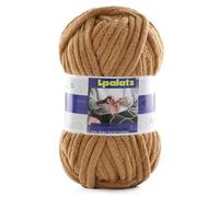 Chunky Chenille Yarn for Crocheting - 1 Pack of 100g/3.5oz - #6 Super Bulky - Polyester - Baby Blanket Yarn for Crochet Amigurumi Blankets (1, Camel)