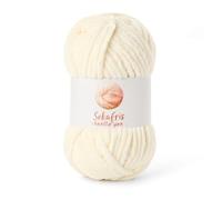 Chunky Chenille Yarn for Crocheting, Baby Yarn for Crocheting Soft Blanket, 87.4 yds /3.5 oz Crochet Yarn, Bulky 5 Amigurumi Yarns, Fluffy Velvet Yarns for Knitting Crafts (Milky White)