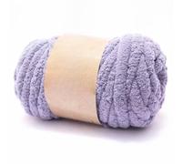 Chunky Chenille Yarn for Hand Knitting,250g Jumbo Chunky Knit Chenille Yarn,DIY Scarf, Blanket, Icelandic Style Crafts (7.5 Inch/2cm) (Light Gray)