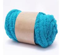 Chunky Chenille Yarn for Hand Knitting,250g Jumbo Chunky Knit Chenille Yarn,DIY Scarf, Blanket, Icelandic Style Crafts (7.5 Inch/2cm) (Lake Blue)