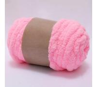 Chunky Chenille Yarn for Hand Knitting,250g Jumbo Chunky Knit Chenille Yarn,DIY Scarf, Blanket, Icelandic Style Crafts (7.5 Inch/2cm) (Medium Pink)