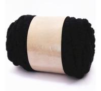 Chunky Chenille Yarn for Hand Knitting,250g Jumbo Chunky Knit Chenille Yarn,DIY Scarf, Blanket, Icelandic Style Crafts (7.5 Inch/2cm) (Black)