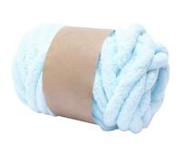 Chunky Chenille Yarn for Hand Knitting,250g Jumbo Chunky Knit Chenille Yarn,DIY Scarf, Blanket, Icelandic Style Crafts (7.5 Inch/2cm) (Light Blue)