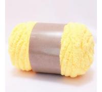 Chunky Chenille Yarn for Hand Knitting,250g Jumbo Chunky Knit Chenille Yarn,DIY Scarf, Blanket, Icelandic Style Crafts (7.5 Inch/2cm) (Yellow)