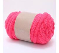 Chunky Chenille Yarn for Hand Knitting,250g Jumbo Chunky Knit Chenille Yarn,DIY Scarf, Blanket, Icelandic Style Crafts (7.5 Inch/2cm) (Rose red)