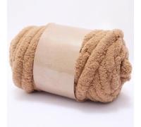 Chunky Chenille Yarn for Hand Knitting,250g Jumbo Chunky Knit Chenille Yarn,DIY Scarf, Blanket, Icelandic Style Crafts (7.5 Inch/2cm) (Khaki)