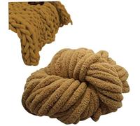 Chunky Chenille Yarn, Super Bulky Chenille Yarn for Blanket - Ultra Soft & Arm Knitting, Machine Washable Thick for DIY Hand Knitting, Throw Pillows, Pet Beds.