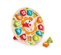 Chunky Clock Wooden Puzzle - Educational Toys, Multicolor